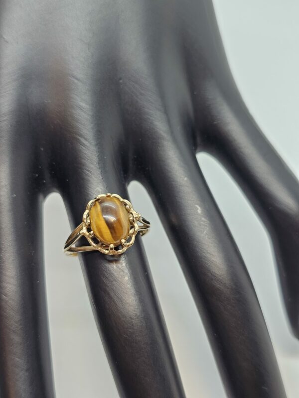 Gold Tigers Eye Ring - Image 4