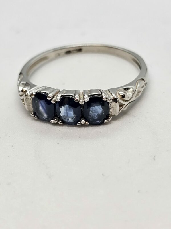 Sapphire White Gold Ring - Image 4