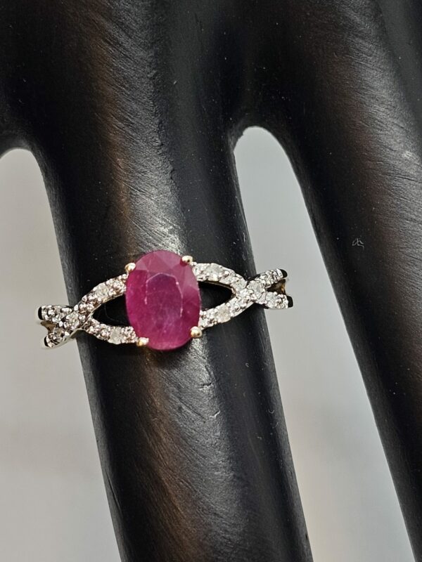 Gold Ruby and Diamond Ring