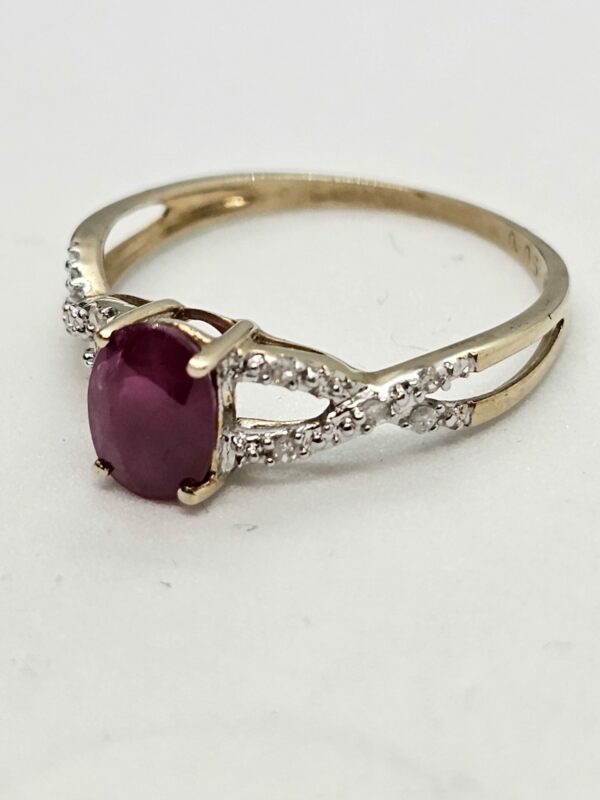 Gold Ruby and Diamond Ring - Image 6