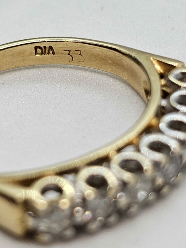 Diamond Half Eternity 7 stone ring - Image 4