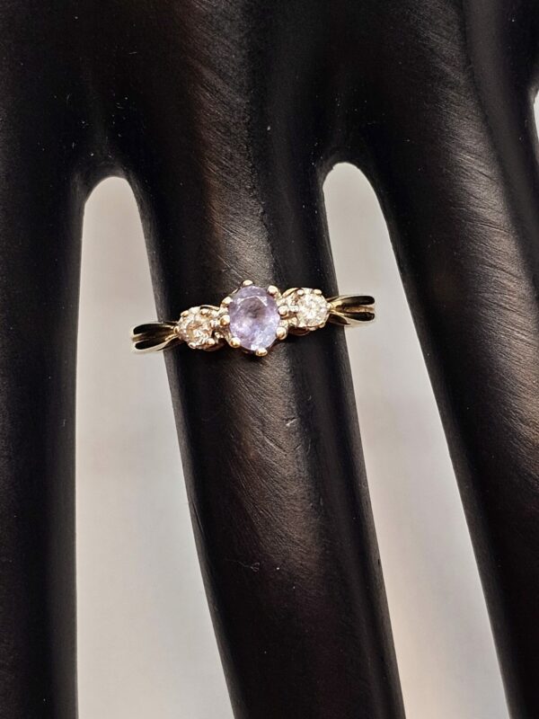 Amethyst and Diamond Ring