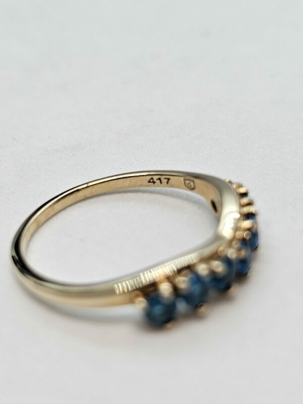 Blue Stone half eternity ring - Image 4