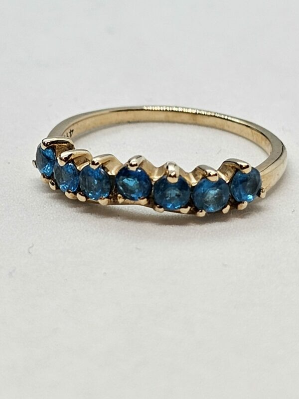 Blue Stone half eternity ring