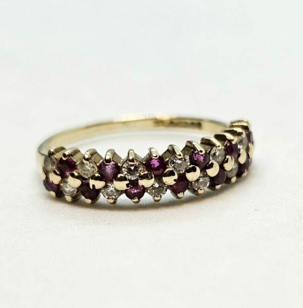 Ruby and Cz double eternity ring - Image 2