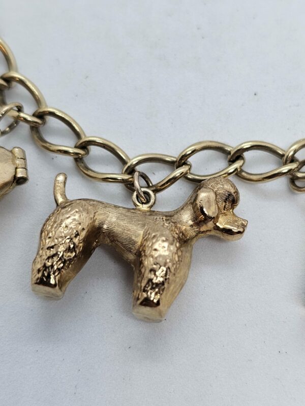 9ct Gold Charm Bracelet - Image 2