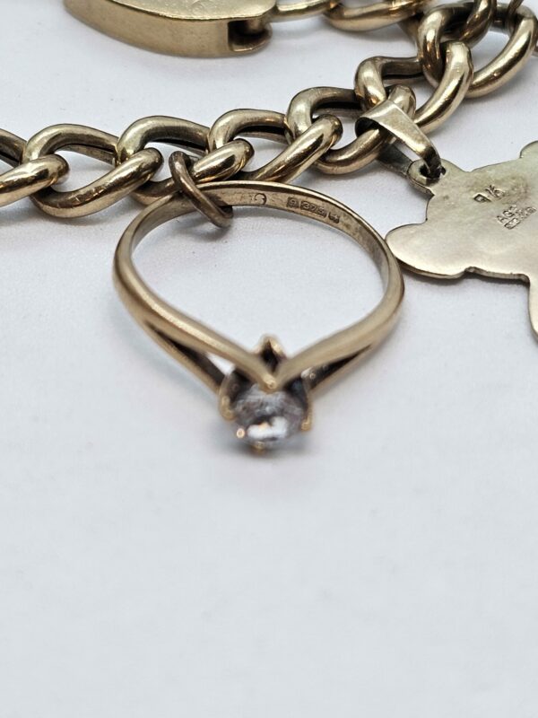 9ct Gold Charm Bracelet - Image 12