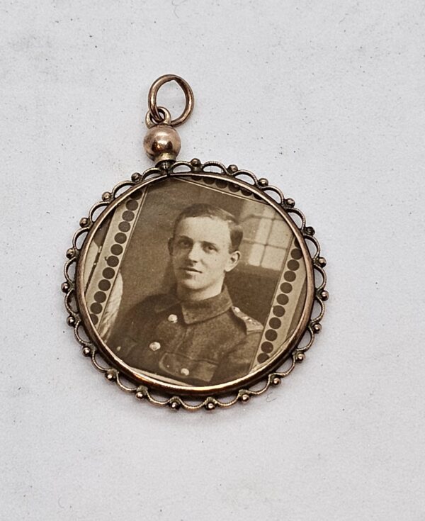 Antique Officers Photo Pendant