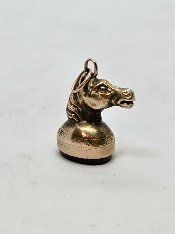 Gold Horses Head Pendant