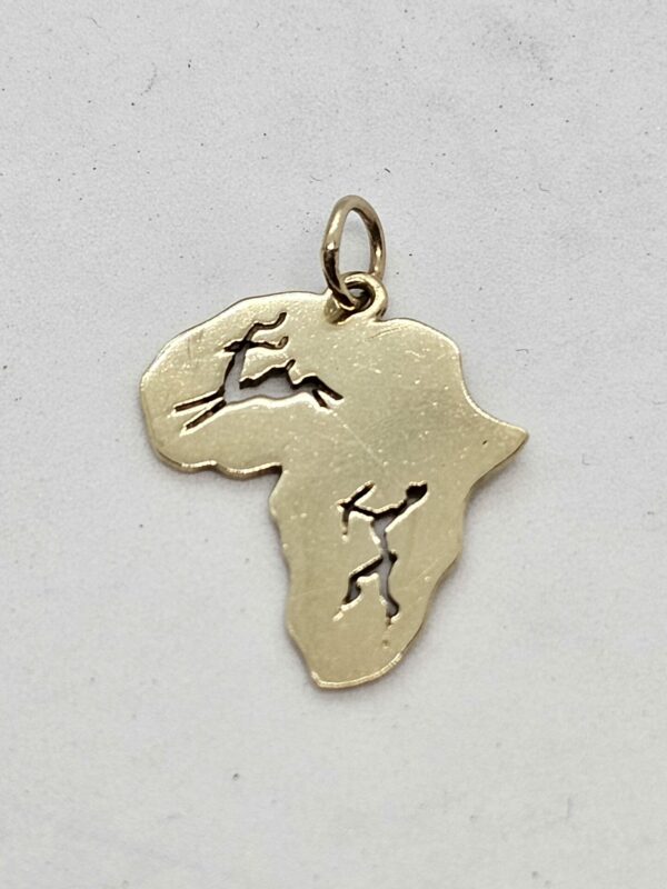 Gold Africa Pendant