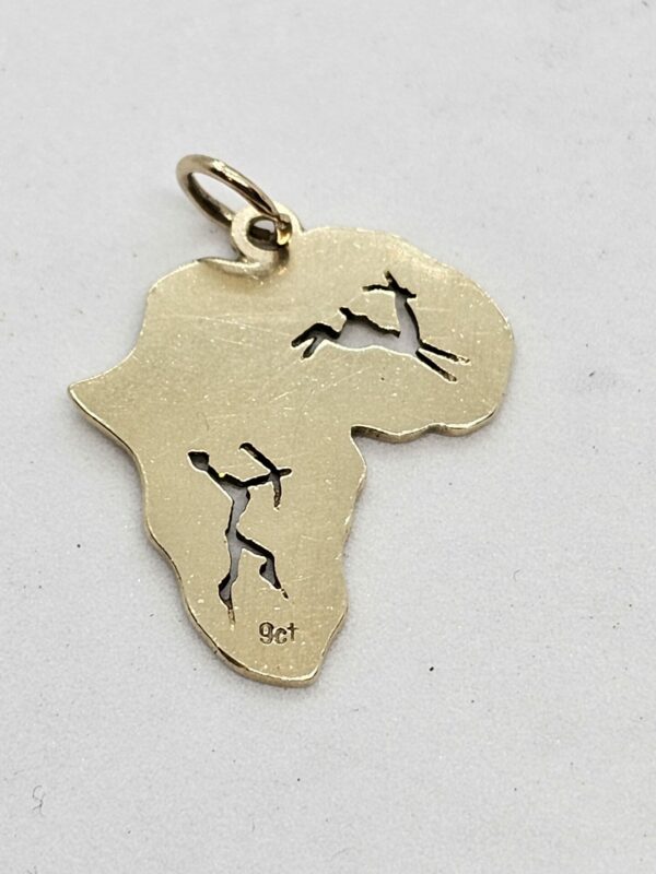 Gold Africa Pendant - Image 2