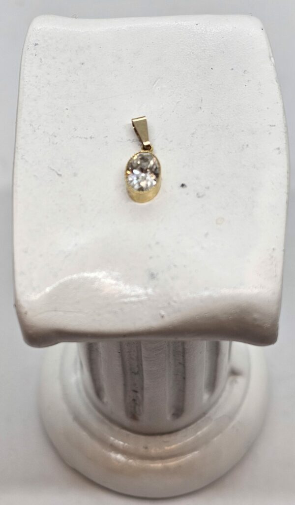 Solitaire Clear Stone Pendant