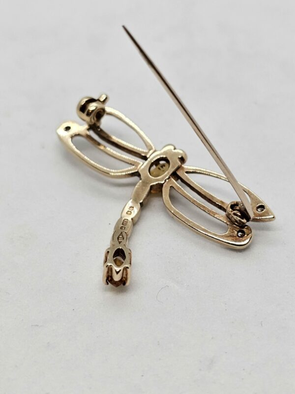 Gold Dragonfly Brooch - Image 4