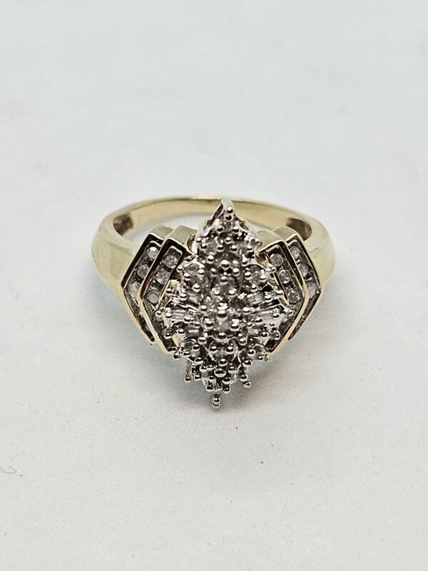 Marquis shape Diamond Cluster Ring