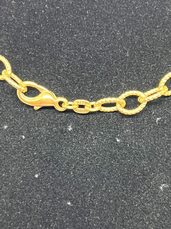 18ct gold unisex chain 25.6g unusual link - Image 4