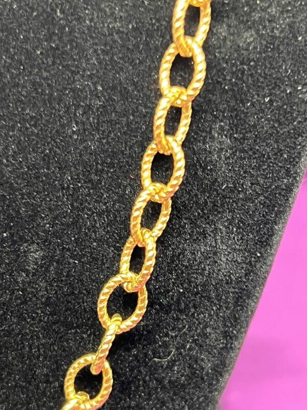 18ct gold unisex chain 25.6g unusual link - Image 5