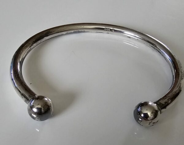 Silver Torque Style Bangle