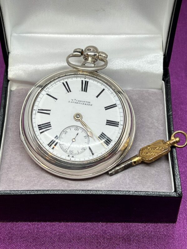 William Christie Laurencekirk silver pear case pocket watch - Image 2