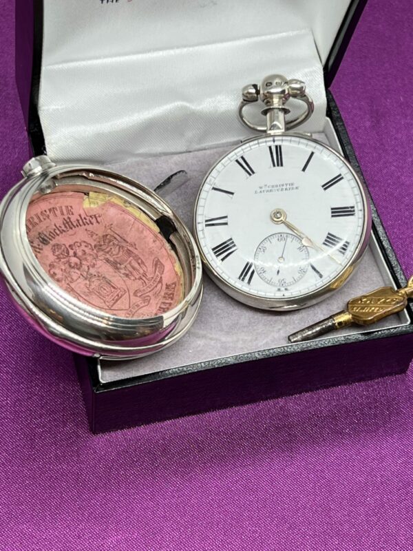 William Christie Laurencekirk silver pear case pocket watch