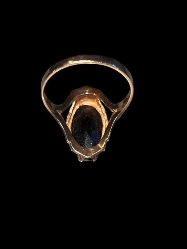 9ct gold Smokey quartz dress ring - Image 2