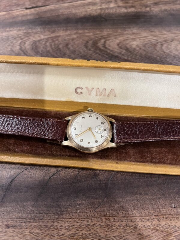 Cyma gents 9ct gold watch - Image 4