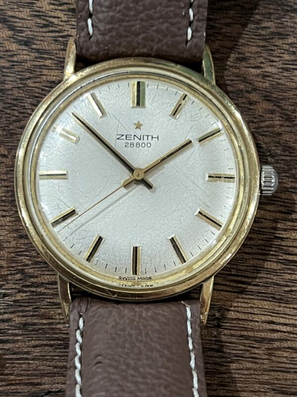 Zenith 28800 hi beat 9ct gold gents watch