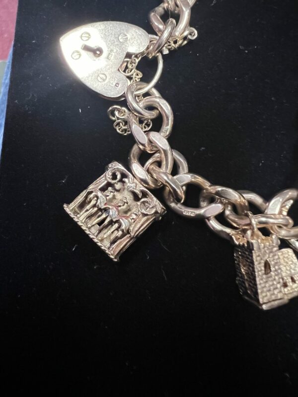 Vintage 9ct gold charm bracelet - Image 2