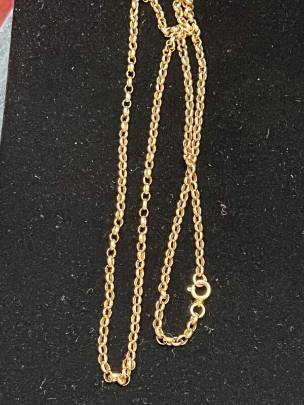 26 inch vintage 9ct gold belcher chain