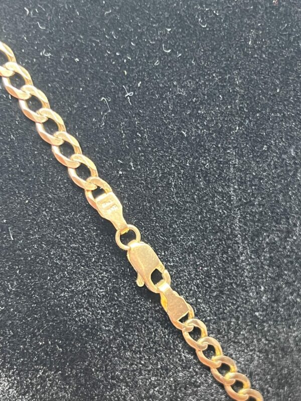 9ct gold curb chain ladies gents child - Image 3