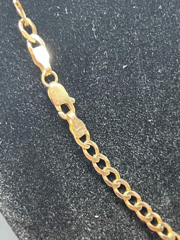 9ct gold curb chain ladies gents child - Image 4