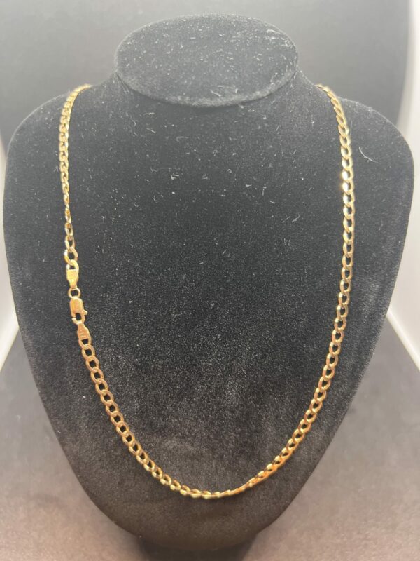 9ct gold curb chain ladies gents child - Image 6