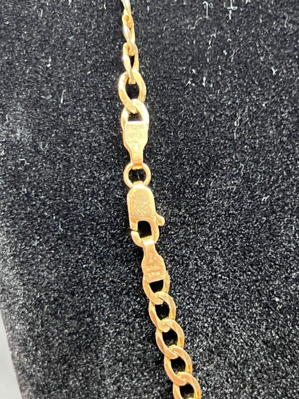 9ct gold curb chain ladies gents child - Image 5