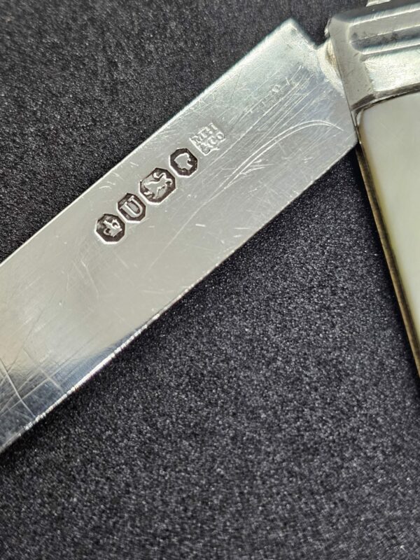 Silver and Mother of Pearl Folding Fruit Knife - Image 3