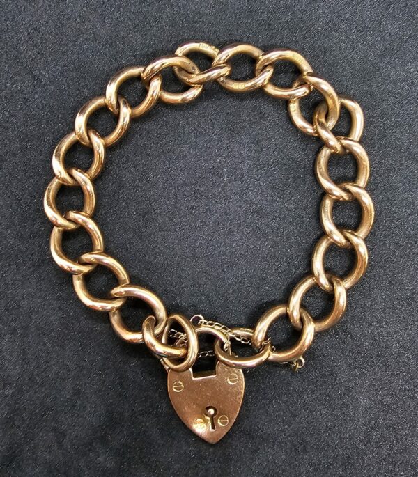 9ct Rose Gold Padlock Bracelet