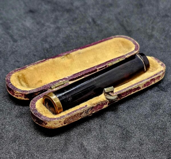 Faux Tortoise Shell Cheroot Holder