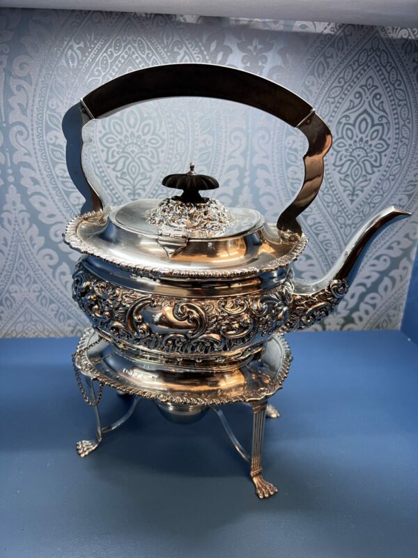 W g keight solid silver spirit kettle