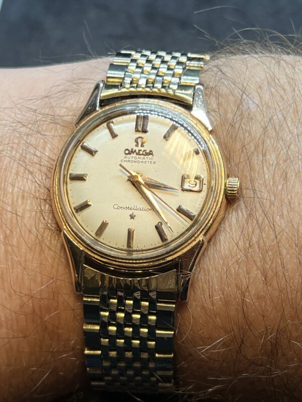 1960s 18ct gold omega constellation watch - Image 2