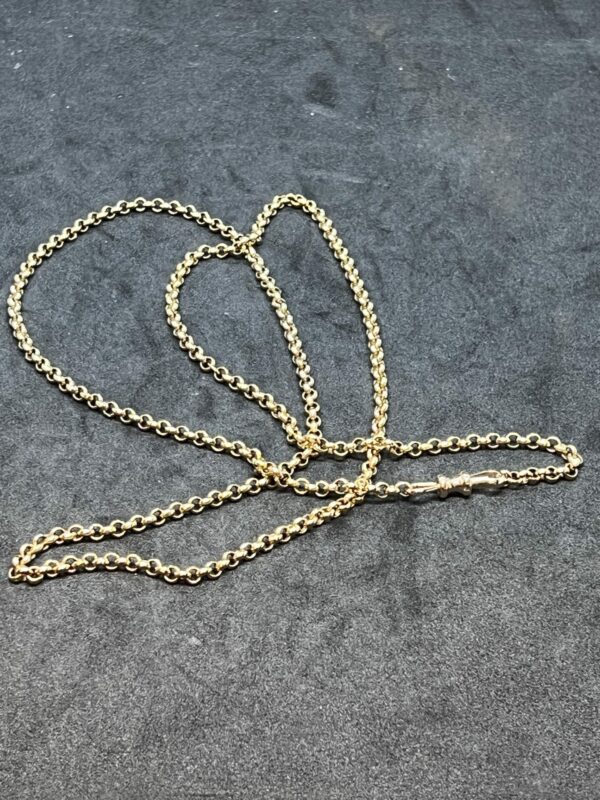 9ct gold belcher chain 30” long unisex - Image 4