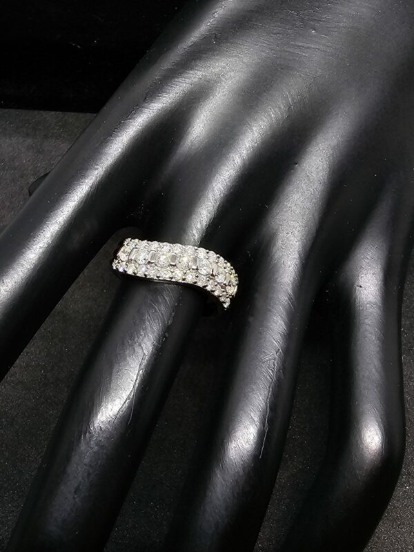 White Gold Diamond Wave Ring - Image 5