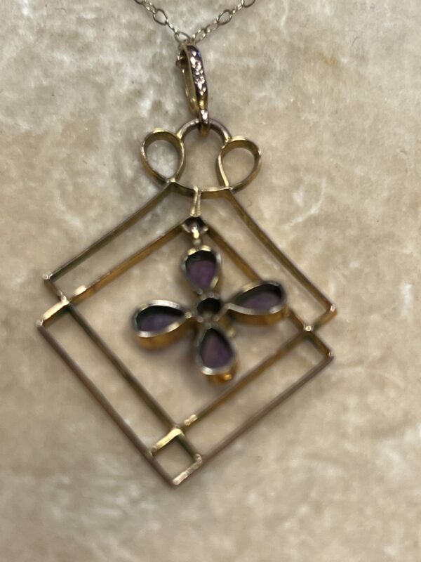 9ct gold Edwardian pendant - Image 4