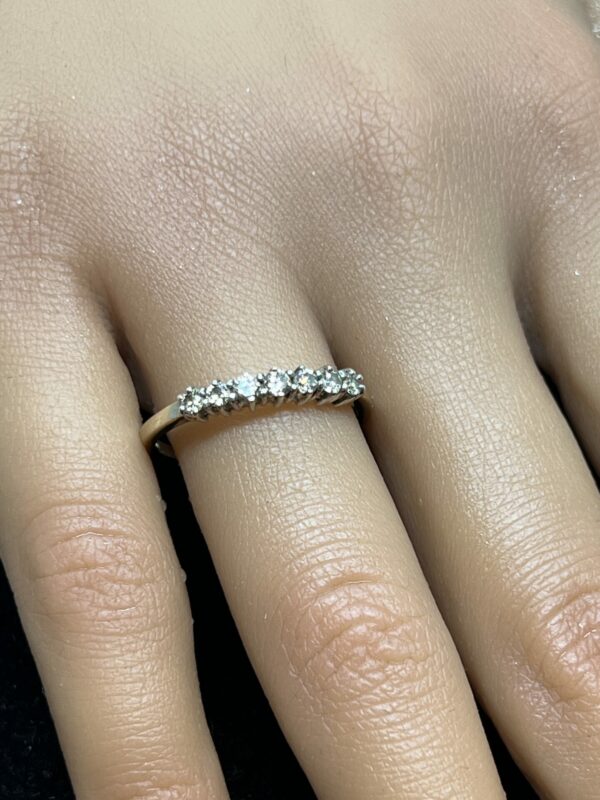 9ct gold and diamond half eternity ring