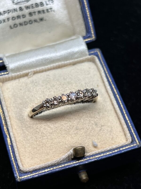 9ct gold and diamond half eternity ring - Image 3