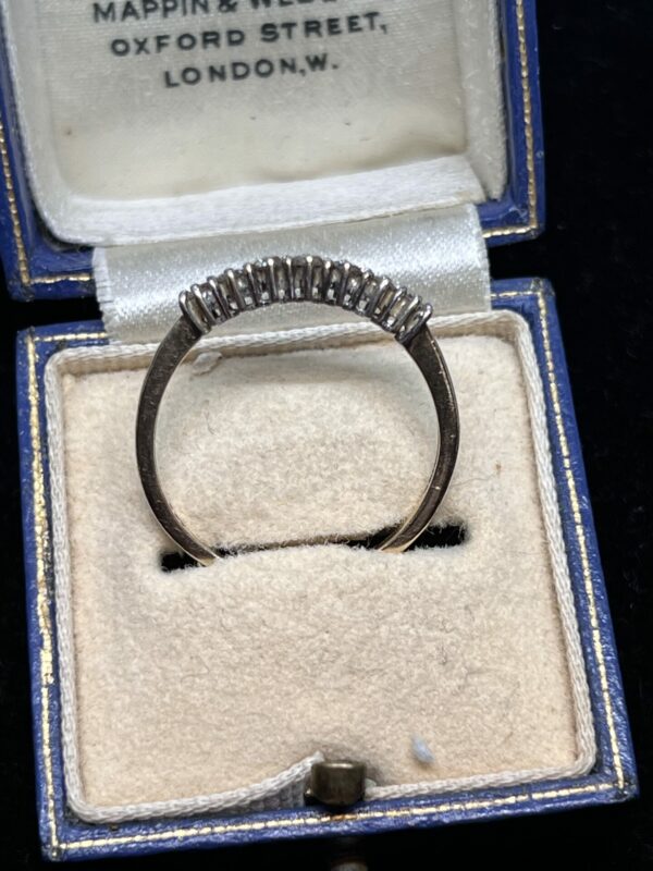 9ct gold and diamond half eternity ring - Image 4