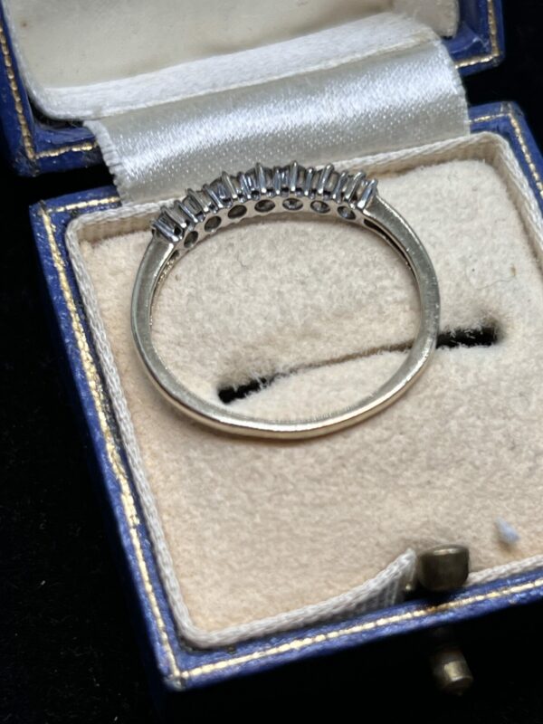 9ct gold and diamond half eternity ring - Image 5