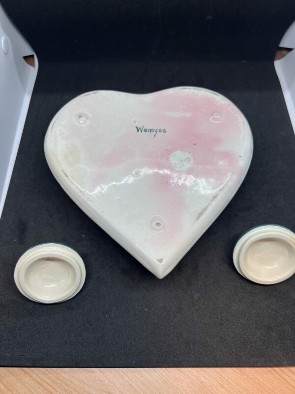 Early weymms heart shaped double inkwell - Image 3