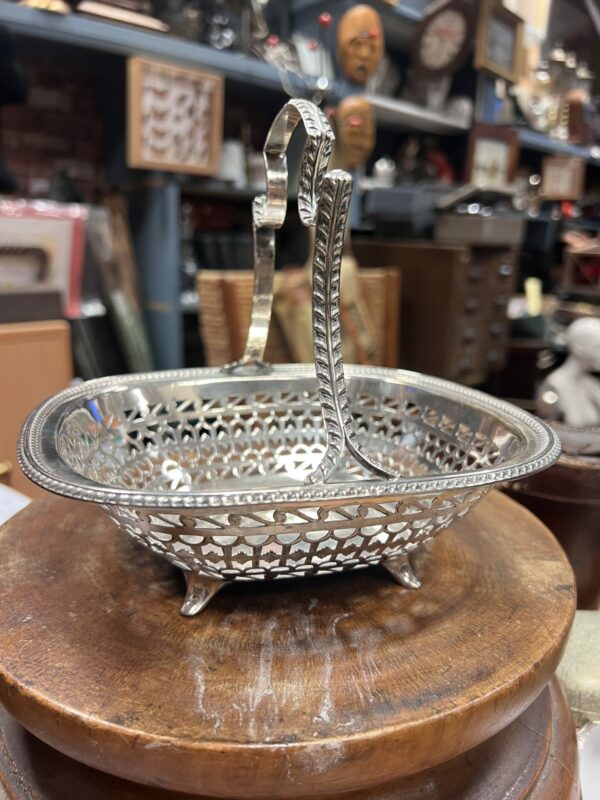 Martin hall & co silver pierced basket