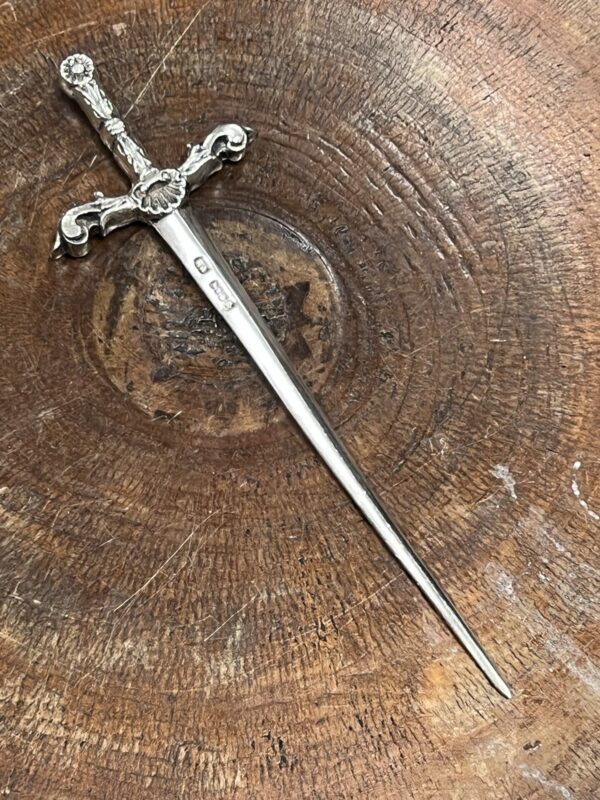 Robert Allison silver letter opener sword