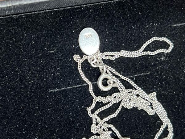 Sterling silver gem set spider pendant and chain - Image 6