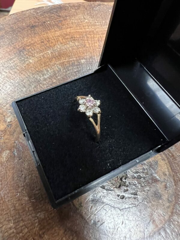 9ct gold amethyst dress ring - Image 4