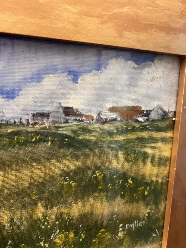 Hilltop farm oil painting by Peter mylles - Image 3